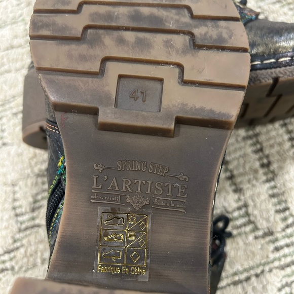NWOBox Spring Step L’Artiste Black and Brown Boots size 9.5 - Picture 6 of 10